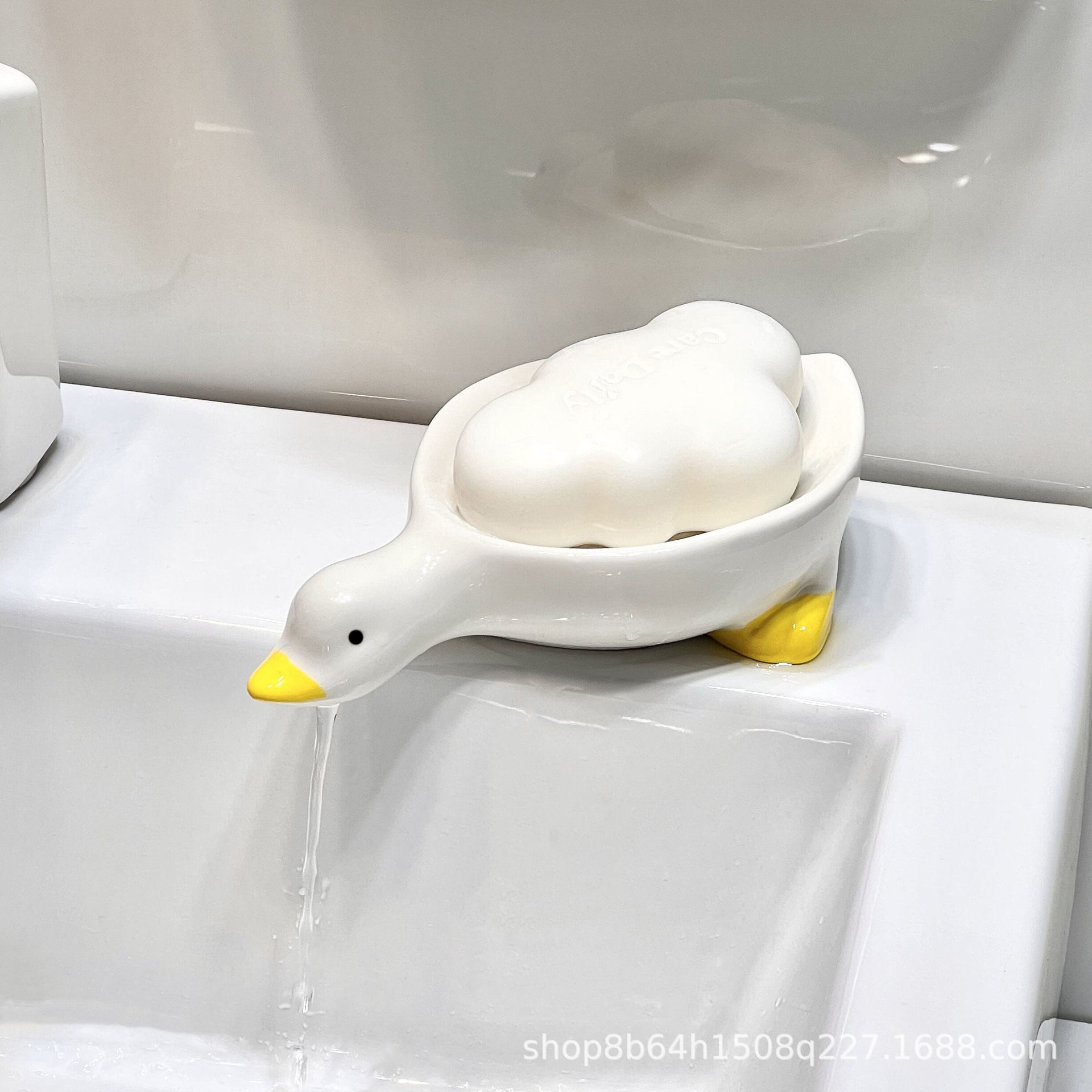 可爱鸭子肥皂盒不积水浴