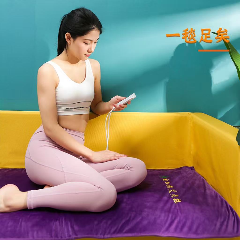 电加热艾灸毯发绒垫子全