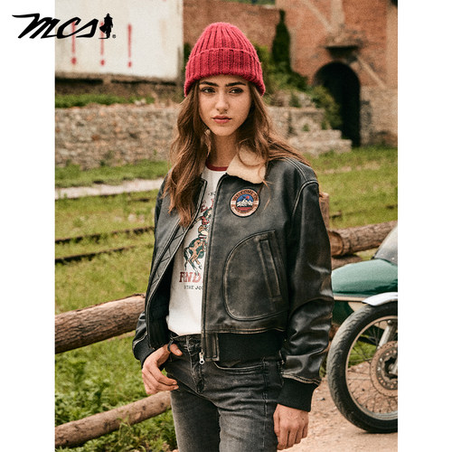 MCS源自万宝路女款飞行员皮衣