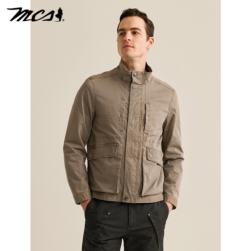 MCS修身版复古工装夹克多袋