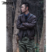 休闲舒适保暖皮衣美式 MCS男装 源自万宝路户外春秋季 复古外套男