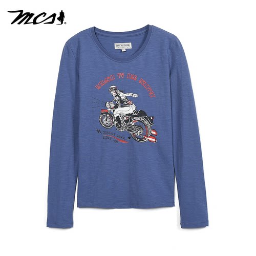 春季时尚休闲长袖MCS印花