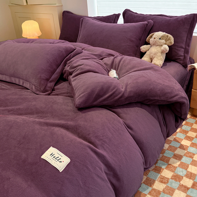 可定制尺寸冬保暖牛奶绒加厚被套