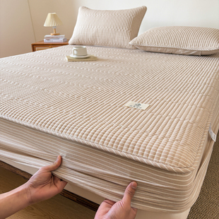 床笠保护罩纯棉儿童135x200高级全棉床罩加厚夹棉宿舍床垫套单件