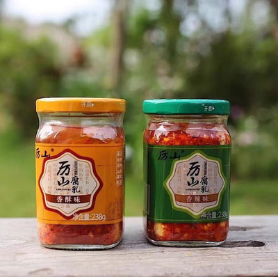 湖北随州广水特产历山腐乳手工自制霉豆腐香辣霉臭豆腐乳两瓶包邮