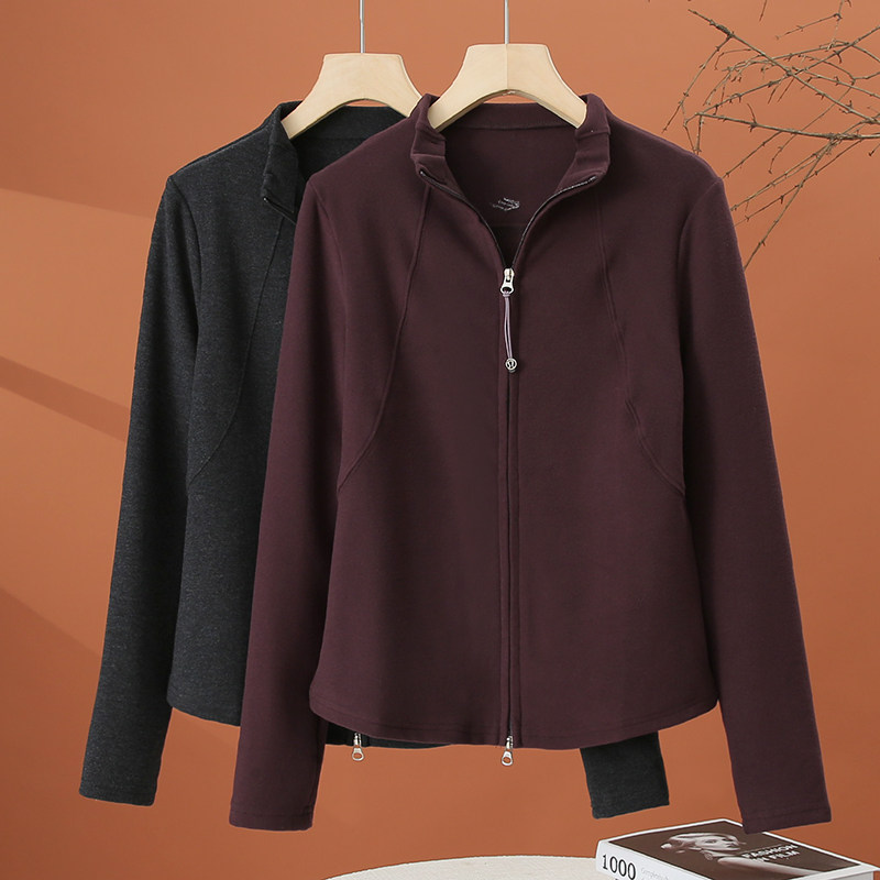 立领拉链开衫外套女秋冬2025新款女装小个子修身显瘦女士短款上衣,女装/女士精品,短外套,淘宝优惠券,粉丝福利购,淘宝优惠卷