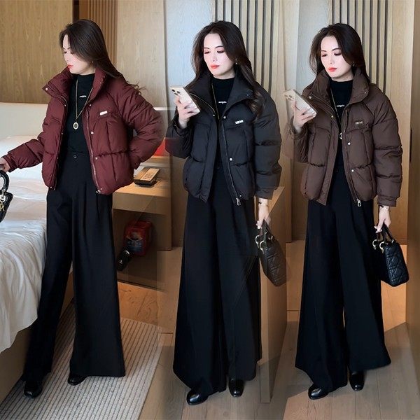 时尚短款棉服女冬季2025年新款面包服棉袄小个子加厚保暖女士棉衣