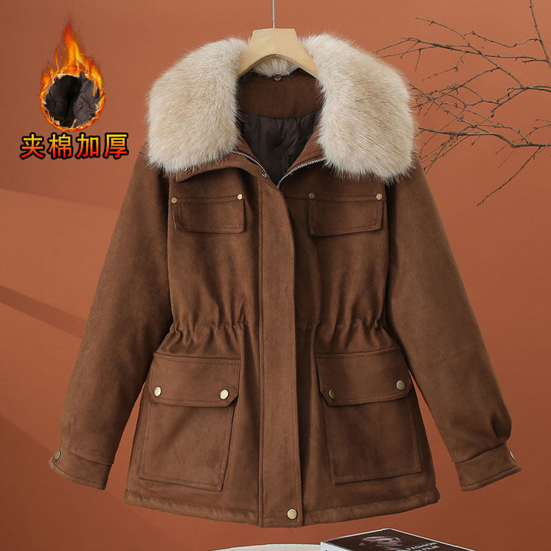 中长款夹棉加厚派克棉服女冬季2025新款大毛领收腰显瘦保暖外套,女装/女士精品,派克服,淘宝优惠券,粉丝福利购,淘宝优惠卷