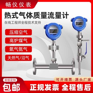 气体质量流量计插入式 热式 烟气压缩空气天然气氧气氮气数显计量表