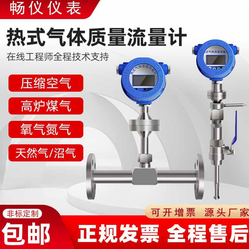 热式气体质量流量计插入式管道式图片