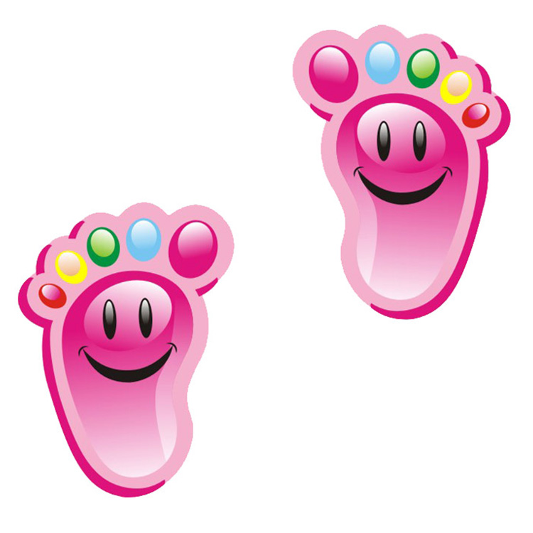 安全指示牌注意班级上下指标指引楼梯排队卧室彩色提示贴小脚印