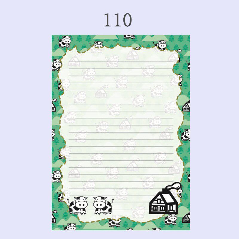 100张唯美书写纸加厚a4彩色信纸花纹印纸带图案横线单线信笺纸