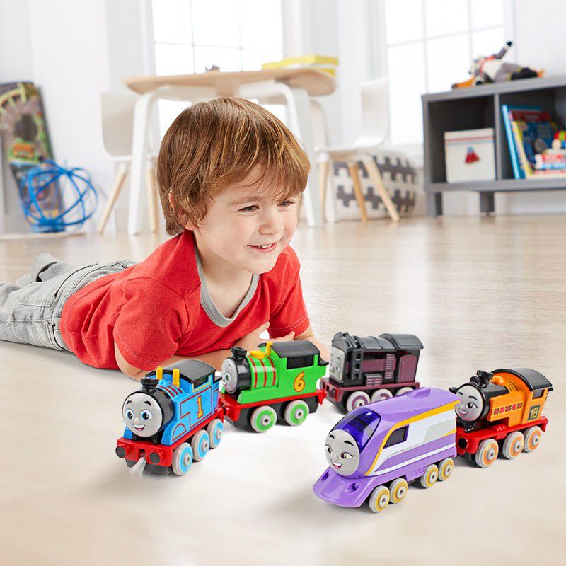 小火车头轨道玩具套装合金5辆礼盒装男孩儿童妮娅卡娜-封面