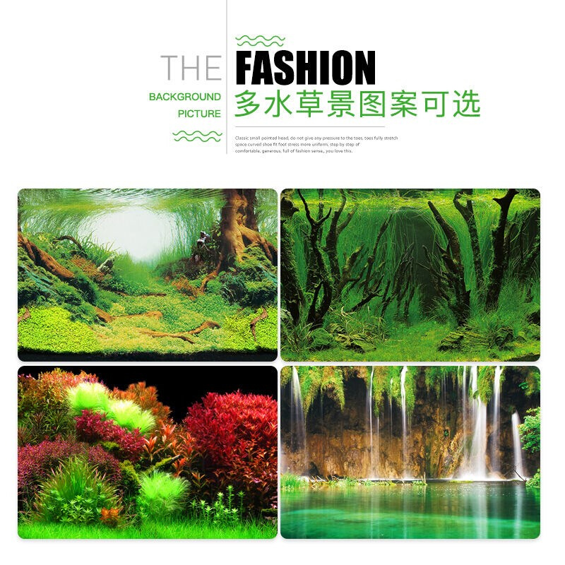 鱼缸背景纸画高清图3d立体壁画水族箱背景图贴纸装饰鱼缸背T景画图片