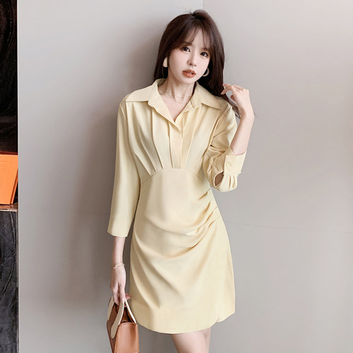 polo裙女夏衬衫裙女设计感小众