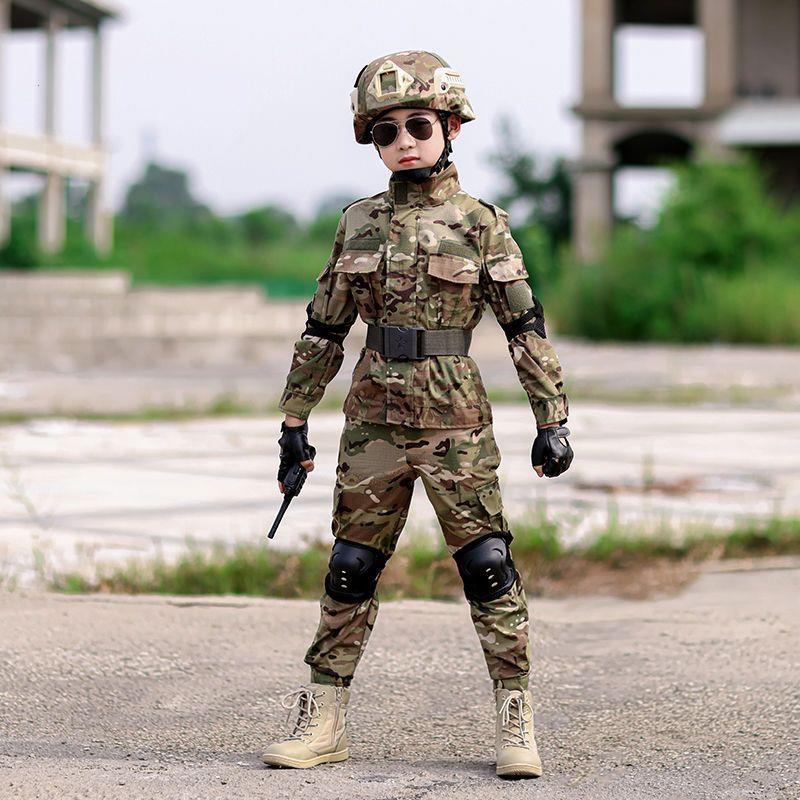 儿童迷彩服男童夏季特种兵套装学生吃鸡装备生日礼物夏令营军训服