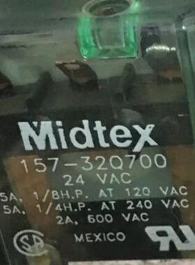 询价Midtex继电器157-32Q700 24VAC;157-