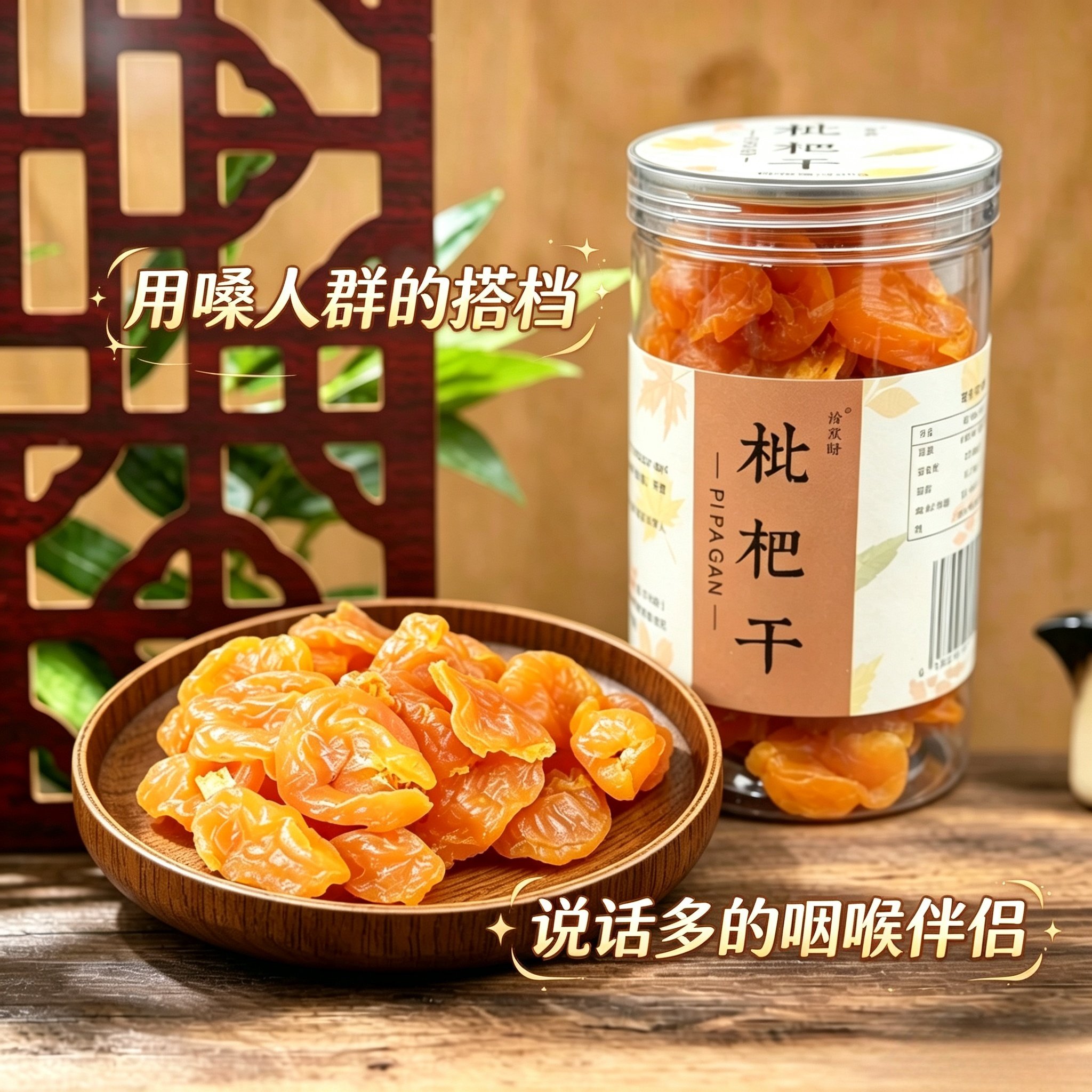 枇杷干正宗润护嗓广东特产蜜饯凉果脯纯琵琶干非原味零食主播养声