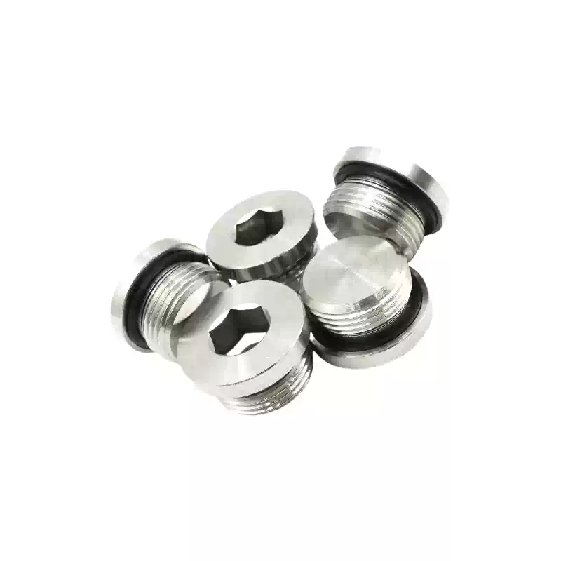 M3M4M5外六角密封堵头一字槽微型金属螺塞外螺纹丝堵垫片M-5P 4P