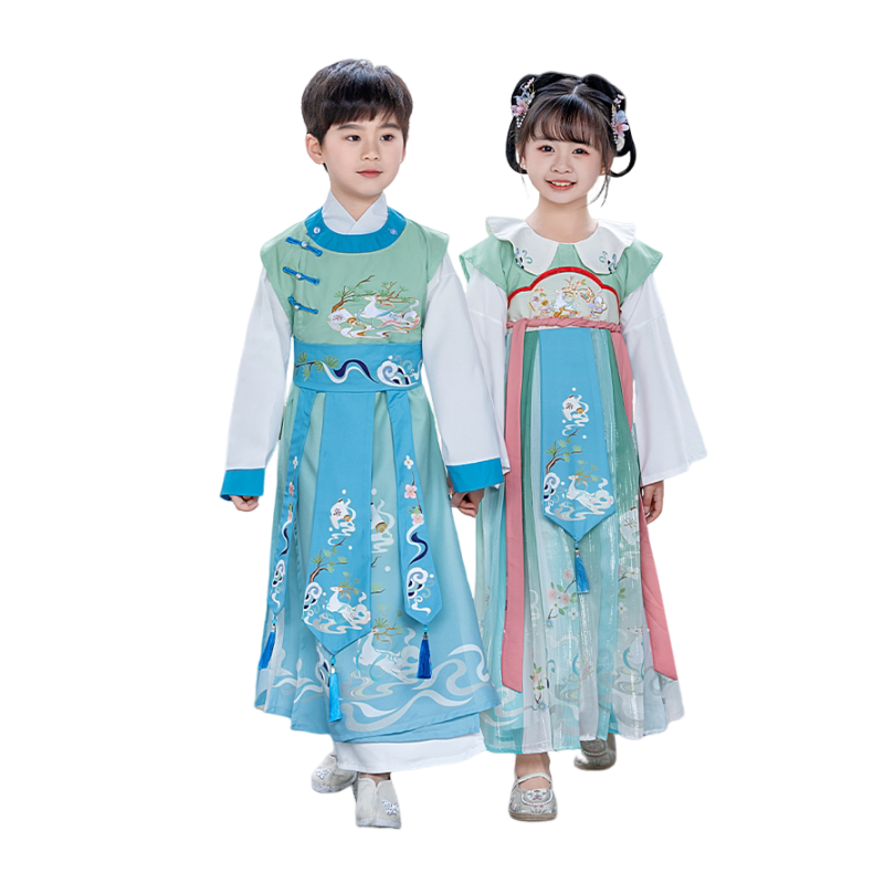 汉服男童2025新款春秋女童古风超仙唐装国学服儿童帅气六一演出服