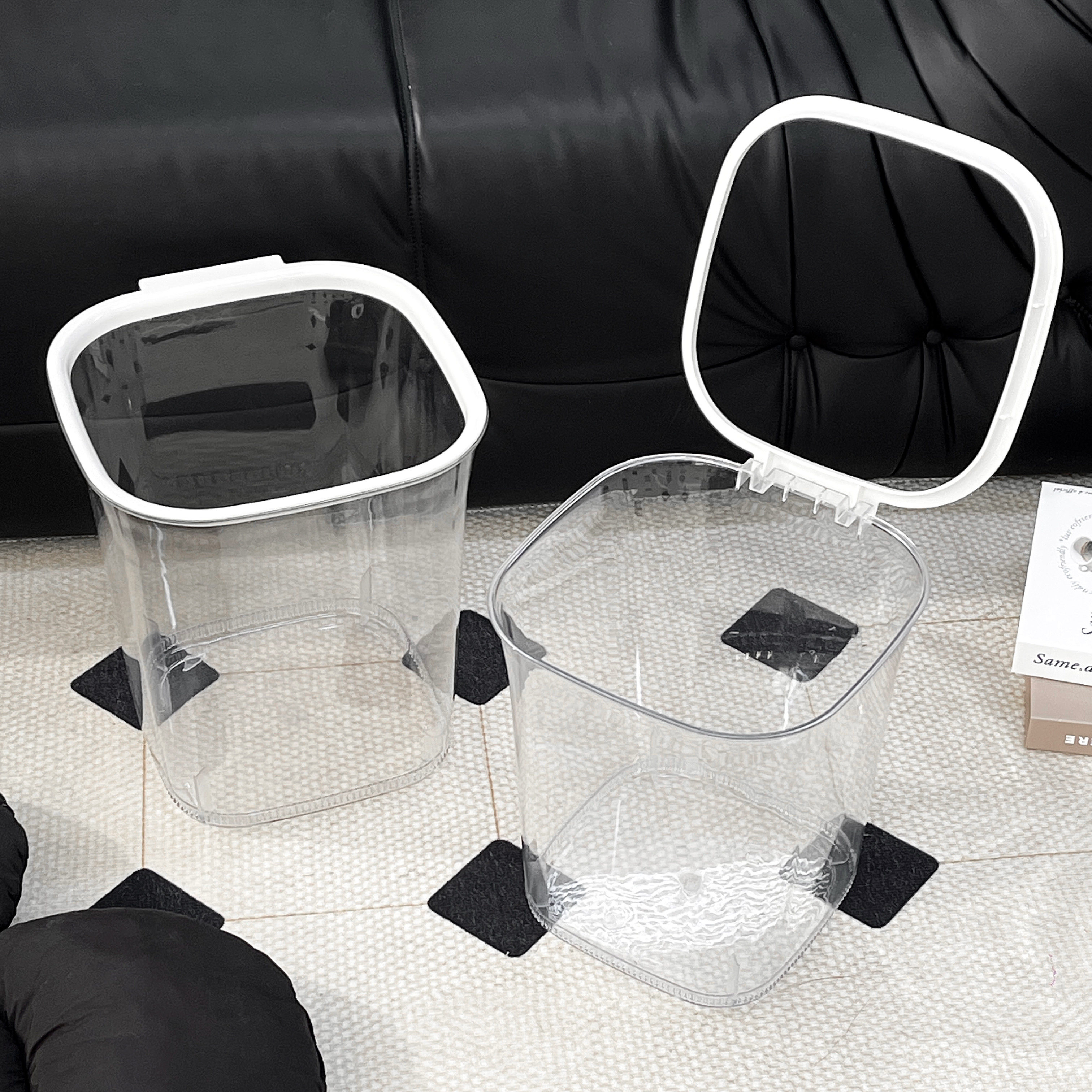 ins风简约垃圾桶厨房客厅卧室宿舍厕所收纳筒家用透明压圈废纸篓,收纳整理,其他收纳盒,淘宝优惠券,粉丝福利购,淘宝优惠卷