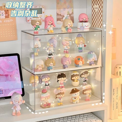 透明可叠加手办收纳盒