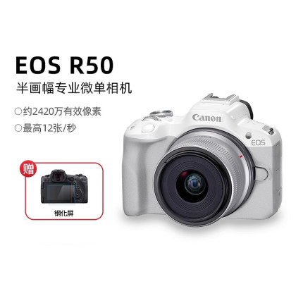佳能EOS R50微单相机eosr50高清vlog视频轻便携入门学生旅游R50v
