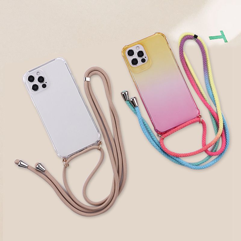 Cord Chain Necklace Lanyard Transparent Mobile Phone Case Co