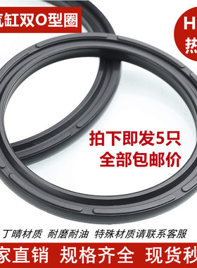 双O型圈COP/APA薄型SC气缸活塞密封圈气动双向8字缓冲C型圈气封