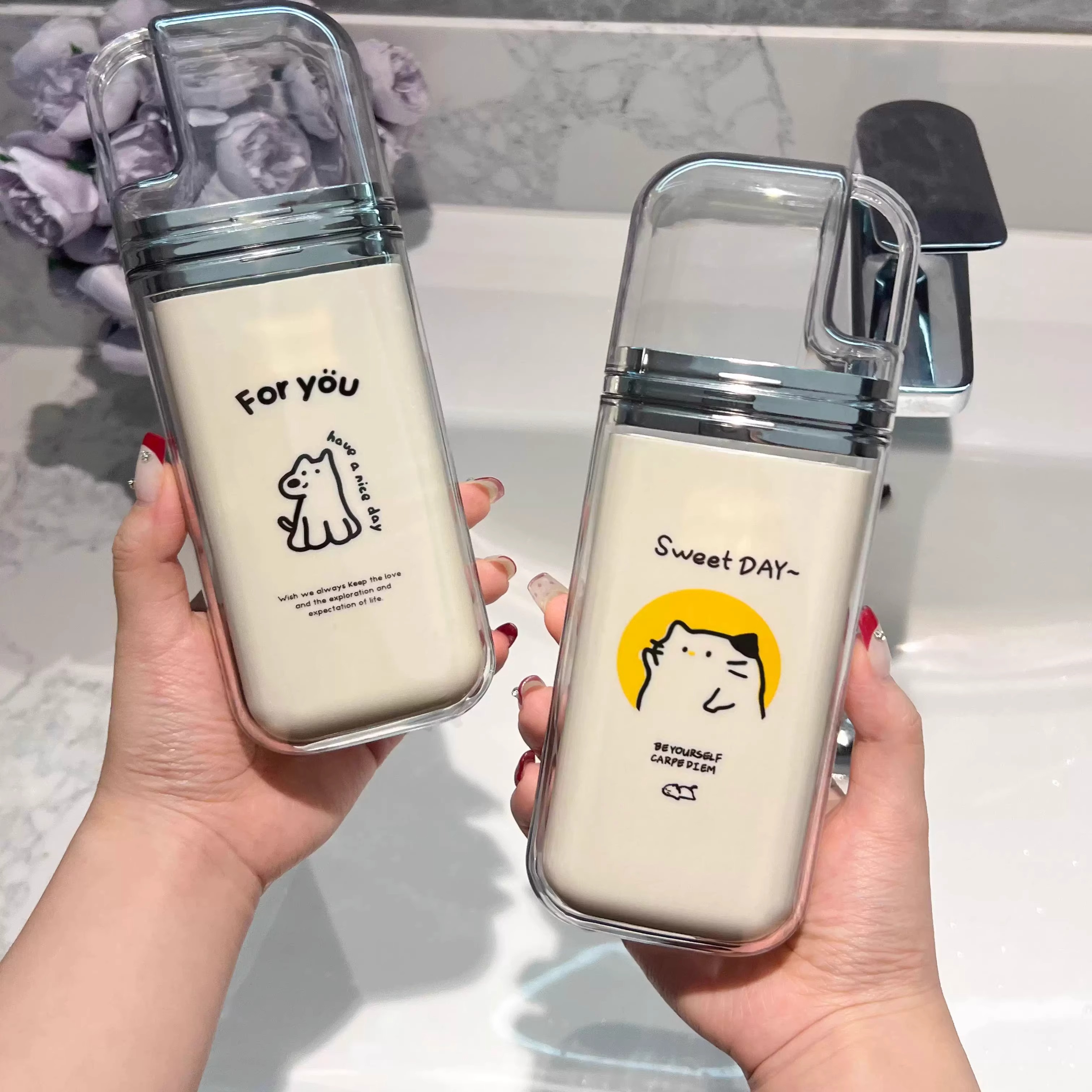 新款旅行漱口杯便携式刷牙杯套装三合一高颜值洗漱杯旅游通用神器