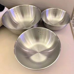 加厚不锈钢料理盆带刻度打蛋揉面沙拉冷面凉拌水果碗厨房烘焙工具