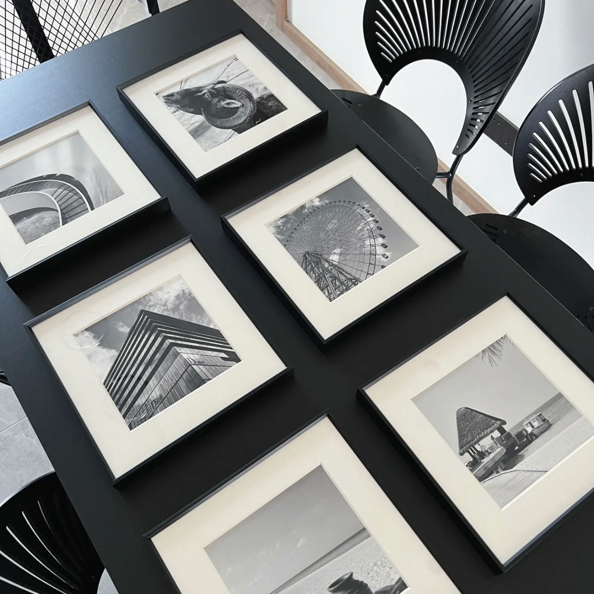 简约正方形铝合金相框挂墙30 50 70可洗照片加卡纸白边字画框装裱