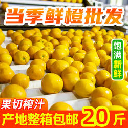 秭归脐橙榨汁果新鲜20斤水果当季批发夏橙整箱酸甜橙子包邮