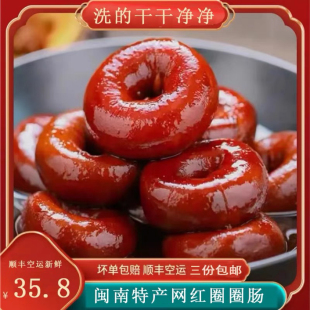 福建闽南特产小吃灌肠圈圈肠网红熟食卤味闽南大肠包小肠250g 包邮