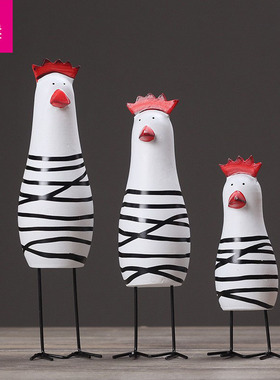 民间手工雕刻小鸡超市商场摆件