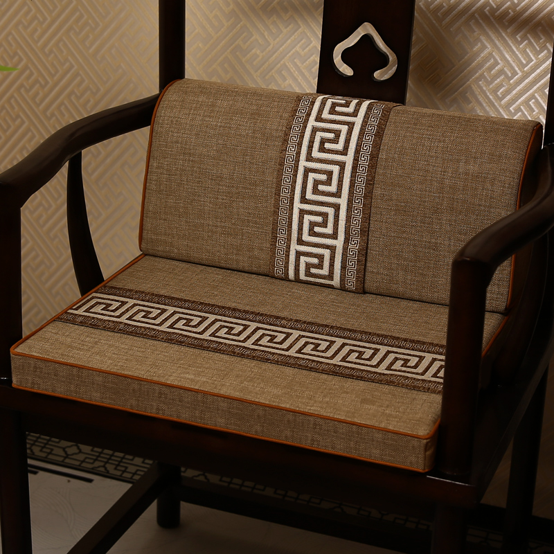 中式红木椅子坐垫护腰靠背