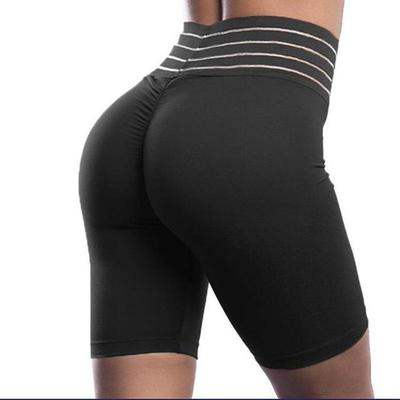Elastic waist tight cycling pants high elastic four-point