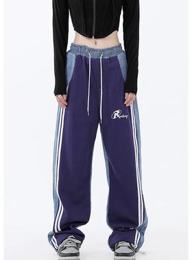 mujer ropa leisure straight waist high pocket waist loose