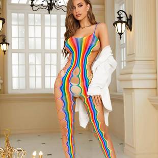 Nightdress Sexy Striped Vertical Back Beautiful Dress Skirt