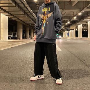 hoodie sweatshirt hip street angel nirvana distressed hop
