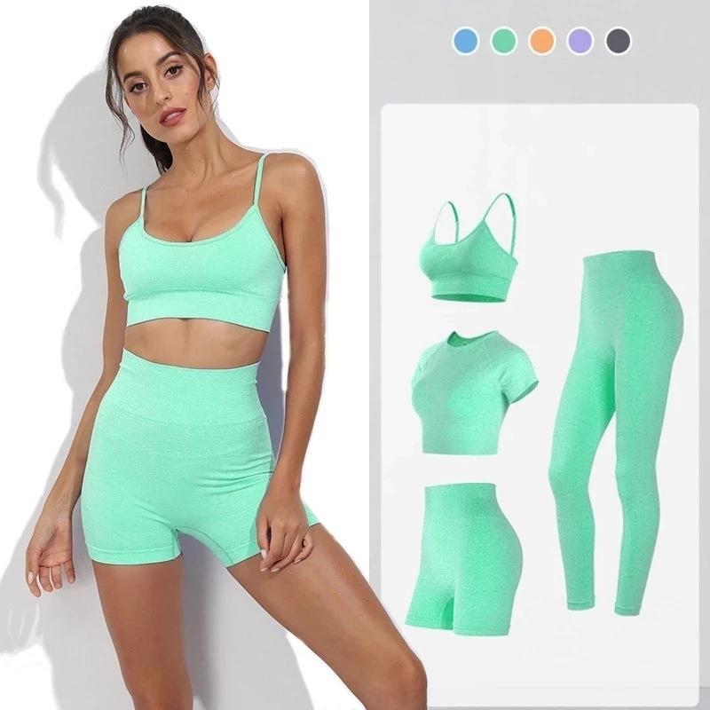 suit fitness short-sleeved trousers shorts bra seamless