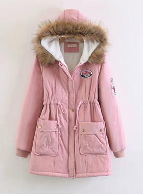 fashion collar parkas wadded jackets cotton parkas overcoat