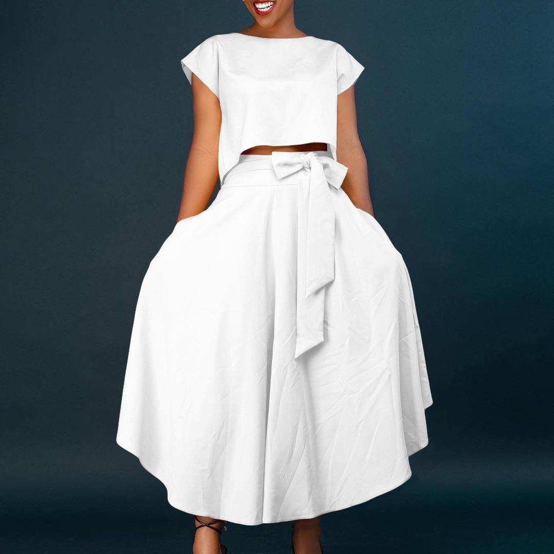 retro elegant solid belt skirt faldas skirts bowk waist