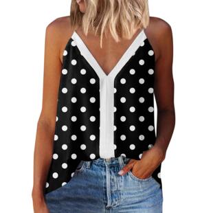color womens Fashionable top font neck contrast camisole