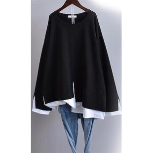 cropped loose blouses long ladies woman tops oversized
