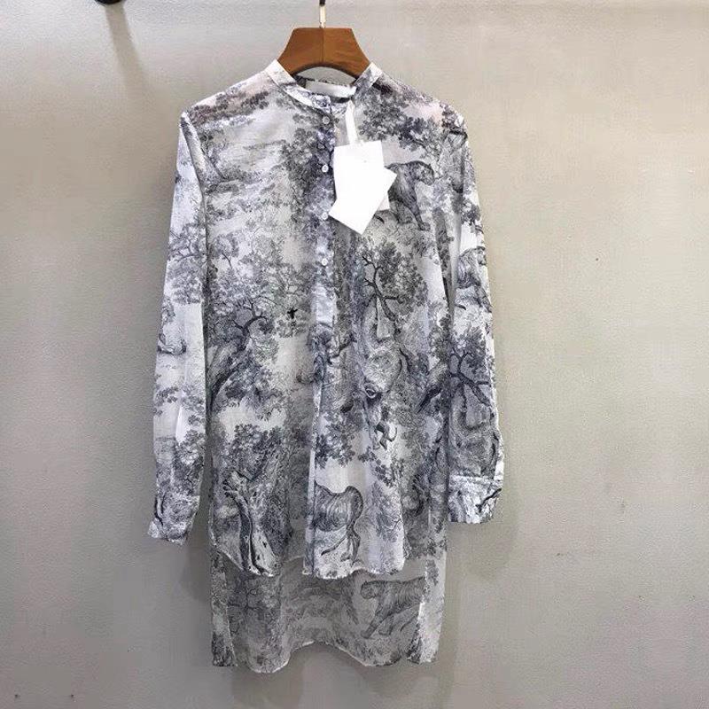 ink korean painting dress long dresses printing clothing