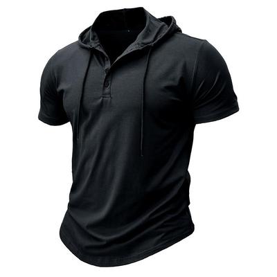 Mens Sports Fitness Mens Short Sleeve T-Shirts Hoodies Tops