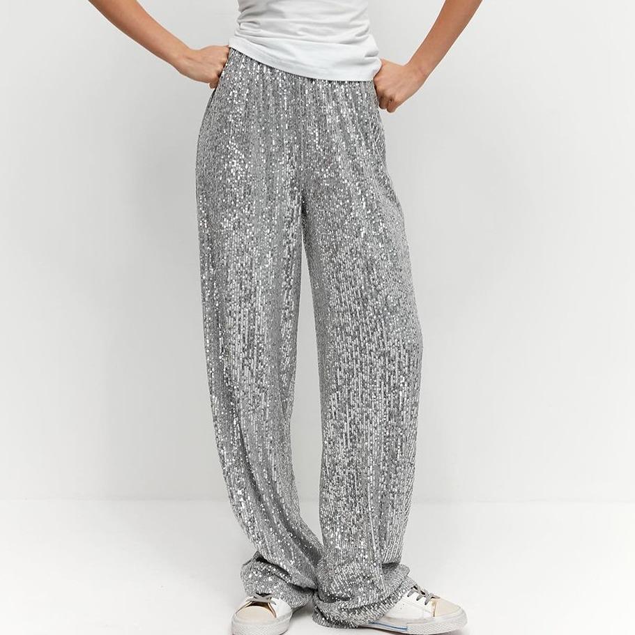 sequin pants pants pants for women high fitted leather