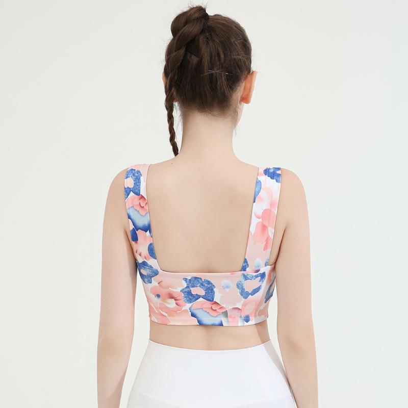 Bra Running Yoga Dry Quick Elastic High Colorful Pads Bra