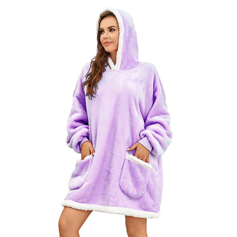 lamb clothes sleeve sweater long and blanket lazy couple